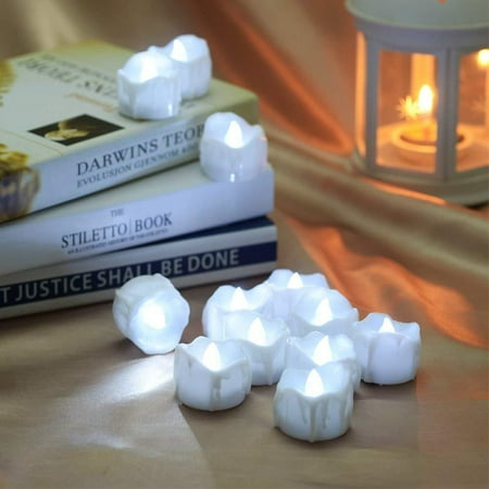 Bougie Led PChero Lot De 12 Bougies LED Avec Minuterie Sans Flamme Bougie Solaire