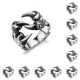 thumbnail image 2 of Qarigey Antique Rings Cool Plating Exaggerated Trend Gifts Adjustable Men Size Personality Ring Style Jewelry for Summer Holiday Apertura Ajustable 10piezas, 2 of 6