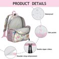 thumbnail image 3 of Bright Floral Students Backpack - Vintage Tropical Flower and Leaves Pattern with Durable Construction, Comfortable Dual Shoulder Support for School Use, 3 of 3