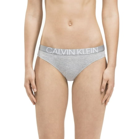 Calvin Klein Women s Plus Size Statement 1981 Thong Panty  Grey Heather  1X