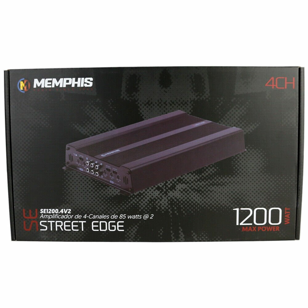Memphis SE1200.4V2 1200W Peak (240W RMS) Street Edge Series Class-D 4-Channel Car Amplifier
