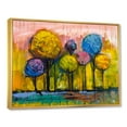 thumbnail image 3 of Designart 'Colourful Landscape Trees Impressionist IV' Modern Framed Canvas Wall Art Print, 3 of 5