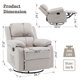 thumbnail image 2 of Korser Sillón Reclinable Giratorio 360°Adultos,Mecedora Pequeña Para Espacios Reducidos,Lino,Beige, 2 of 6