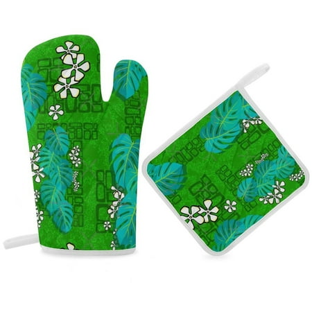 

Tiki Garden Wall - Green Oven Gloves And Pots Stand Set Oven Gloves And Pot Racks Pot Racks And Oven Gloves Set