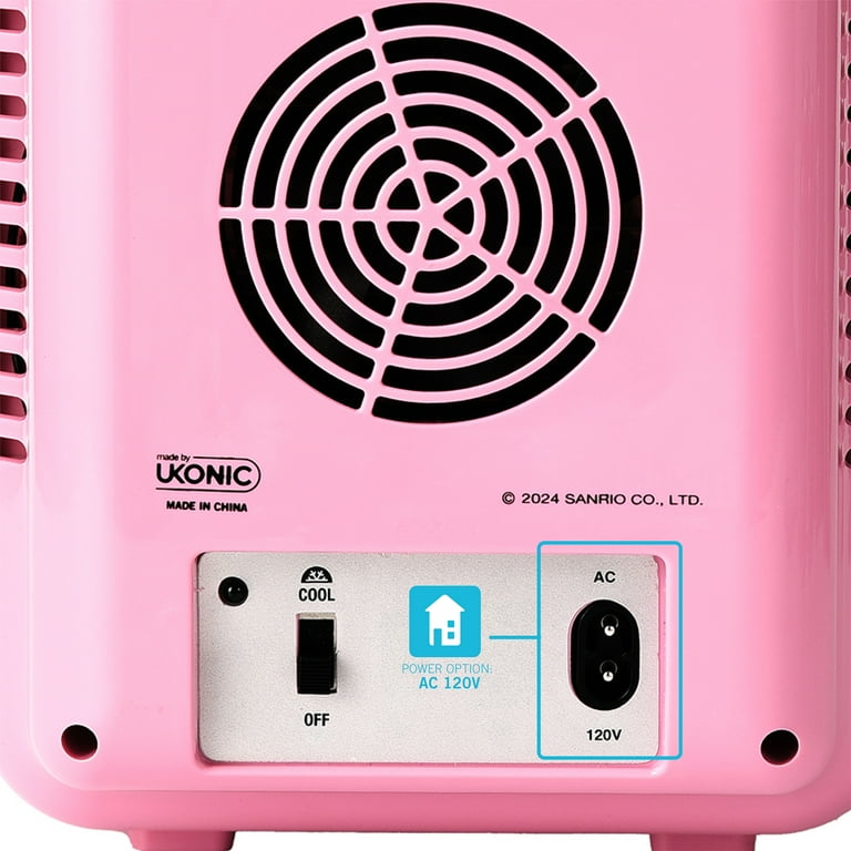 Hello Kitty Pink 6 Can Mini Fridge Thermoelectric Cooler 4 Litre