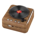 thumbnail image 1 of (Color madera) Altavoz Bluetooth portátil inalámbrico, altavoz portátil estéreo fuerte para exteriores, interiores, fiestas en casa, senderismo, Camping, 1 of 5