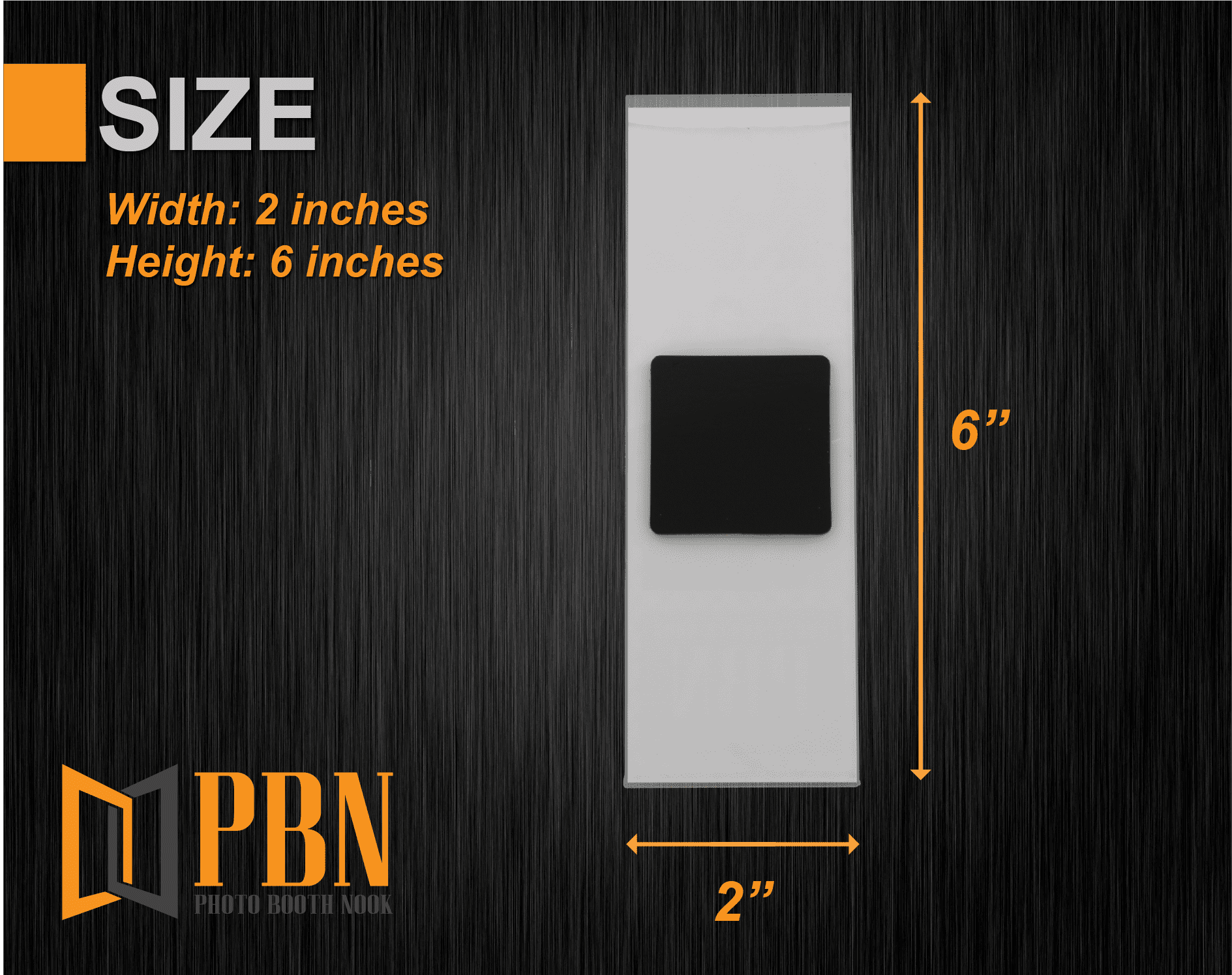 PHOTO BOOTH NOOK 2x6 Acrylic Magnetic Photo Booth Frame & Insert, Set of 100
