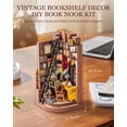thumbnail image 5 of Book Nook Kit For Adults DIY Miniature Kit With Lights Silent Corner Study Booknook Model Kits For Adults To Build 3D Wooden Puzzle For Desk Library Bookshelf Decoration, 5 of 9