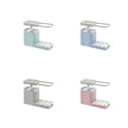 thumbnail image 2 of Naiovety Dispensador de jabón 3 en 1 con soporte de esponja Estante colgante impermeable Contenedor de limpieza Prensa Cajas de líquido Cocina y Comedor Rosa, 2 of 6