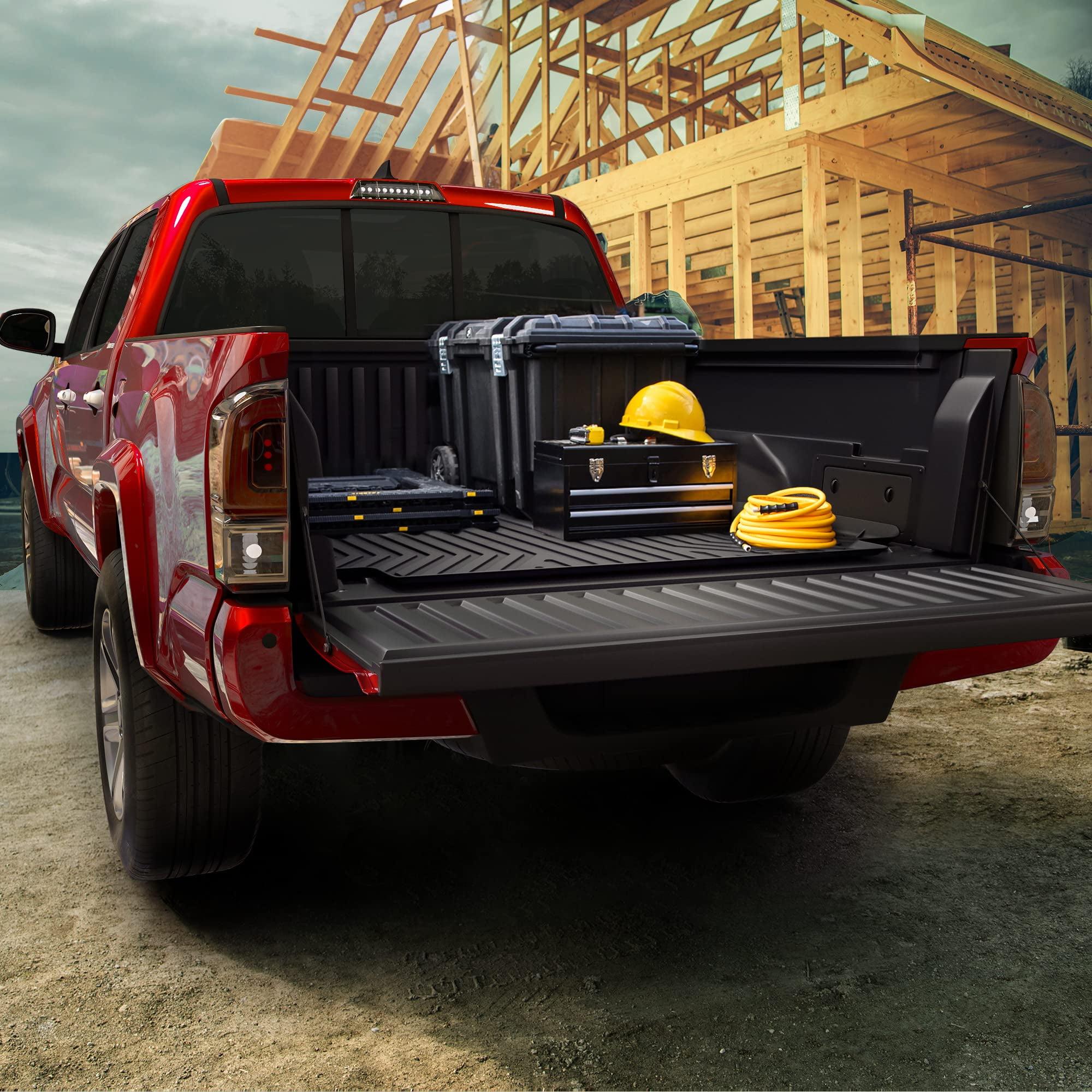 RVNI Truck Bed Cargo Mat Liner for 2015-2024 Ford F-150 SuperCrew 5.5Ft Bed TPE
