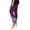 Purple, variant on OSOLU Mid Print Leggings Sport Elastic Fitness Women Running Waist Yoga Pants Workout Pants Stretchy Running Tummy Control Joggers Bottoms White M