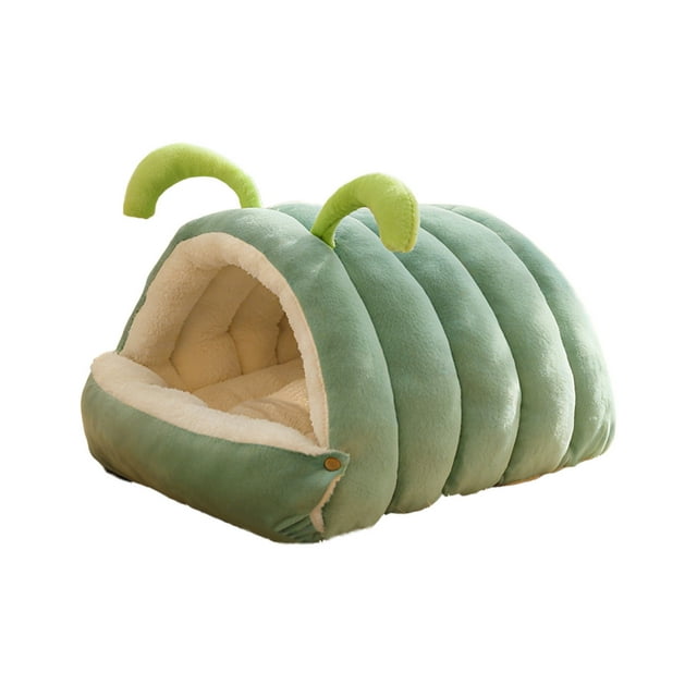 Camas para perros y gatos cálidas para el invierno Camas para gatos Camas para mascotas semicerradas extraíbles y lavables Cama para gatos suave y plegable para interiores Cama para mascotas de algodó