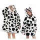 thumbnail image 3 of Comemore, Sudadera con capucha de gato y vaca de invierno, sudaderas con capucha de gran tamaño de felpa para adultos y mujeres, sudaderas con capucha de lana para TV, manta, sudaderas con capucha par, 3 of 5