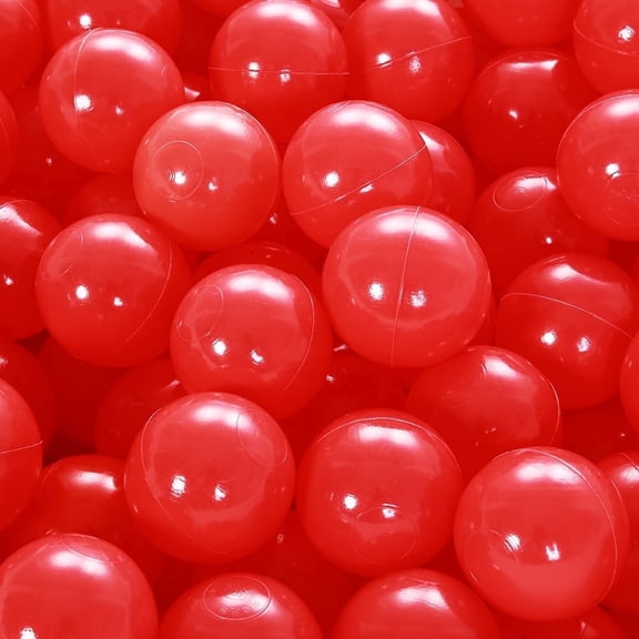 PlayMaty Plastic Ball Pit Balls 2.2inches Phthalate&BPA Free for Kids Toddlers for Play Tent Playpen pack of 100(Red)