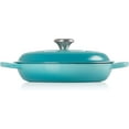 thumbnail image 2 of Le Creuset Enameled Cast Iron Signature Braiser, 3.5 qt., Caribbean 3.5 Qt Caribbean, 2 of 6