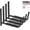Black, variant on Y&M 4 Pack Adjustable Planter Box Brackets (6 to 12.5 in), Universal Window Box Brackets, Heavy Duty Iron Flower Box Wall Mounting Hooks for Balcony, Fences, Patio, and Garden - Black
