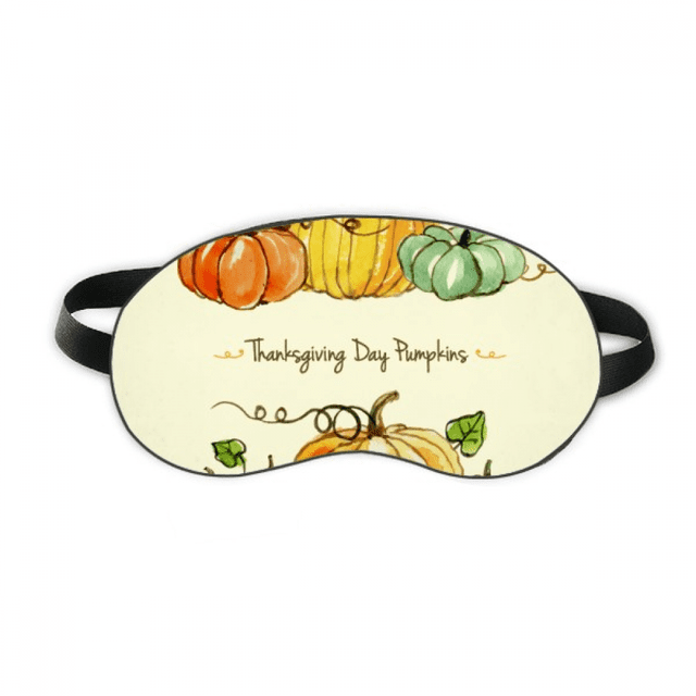 Cartoon Pumkin L'action de Grâce Day Pattern Sleep Eye Shield Soft Nuit Blind Fold Shade Cover