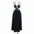 thumbnail image 4 of Cut-Out Maxi Dress with Spaghetti Straps (M, Black), 4 of 6