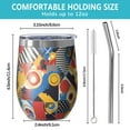 thumbnail image 5 of 12oz Stainless Steel Insulated Wine Tumbler with Lid and Straw – Double Wall Vacuum Mug for Hot & Cold Drinks, 304 Steel Interior, Sweat-Free Design, 5 of 5