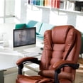 thumbnail image 5 of Silla Ejecutiva Ergonómica con Altura Ajustable de Escritorio Sillón para Oficina con 7 Puntos de Masajes Y Reposapies con Ruedas Giratorias 360 Grados Lumax  Color Marrón, 5 of 5