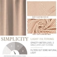 thumbnail image 5 of The Art Box Linen Window Curtains for Living Room 63 inches Striped Maroon , Striped Linen Curtain Drapes, Tab Top, 2 Panels Set, 5 of 6