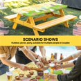 thumbnail image 6 of Happy Easter Table Cloths for 8 Foot Rectangle Tables, Rabbits Eggs Spring Daisy Floral Grass Yellow Patio Waterproof Elastic Fitted Tablecloths, Washable Rectangular Table Cover for Camping, 6 of 8