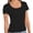 Black, variant on Women Casual Long Sleeve Slim Scoop Neck Fit T Shirts Basic Tee Tops Crew