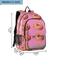 thumbnail image 2 of FORMRS Unisex School Backpack 17" Student Travel Bag with Laptop Compartment, Pink Doughnuts, 2 of 7