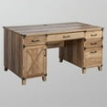 thumbnail image 4 of Saint Birch SBOF1601PDRO Saint Birch Cambridge Rustic Oak Pedestal Desk, 4 of 10