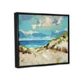 thumbnail image 3 of Stupell Industries Modern Beach Landscape Painting Jet Black Floating Framed Canvas Print Wall Art, Design by Trevor Copenhaver, 3 of 6