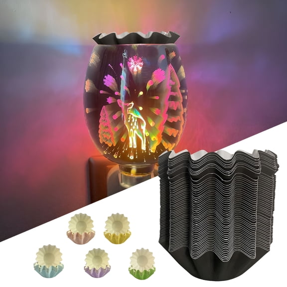 HIBIBUD 50Pcs Reusable and Leakproof Wax Warmer Liners,Wax Tray for Scented Wax,Electric Wax Warmers,Plug-in Warmers,Candle Warmer,Wax Melter and Wax Burner