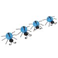 thumbnail image 4 of Ladybug Hanging Decoration, 4Pcs Vivid Iron Ladybug Wall Decoration  for Kitchen for Indoor Blue, 4 of 8