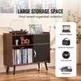thumbnail image 2 of KFFKFF Support de Phonographe avec Prise Électrique, Capable de Ranger 350 LP, Table Tournante avec Rangement Rétro pour Disques Vinyles, Idéal pour Salon, Chambre, dans un Brun Riche, 2 of 9
