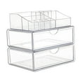 thumbnail image 3 of Organizador de maquillaje Caja de almacenamiento cosmético con 2 cajones Prácticos organizador de escritorio Soportista para el cuidado de la piel, 3 of 7