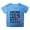 Sky Blue, variant on Girls Casual Summer Tee with Floral Sleeve and Round Neck Letter Design Comfortable Solid Color Top for Play and Outings Tween Kids Summer Soft Comfy Cute Basic Tees