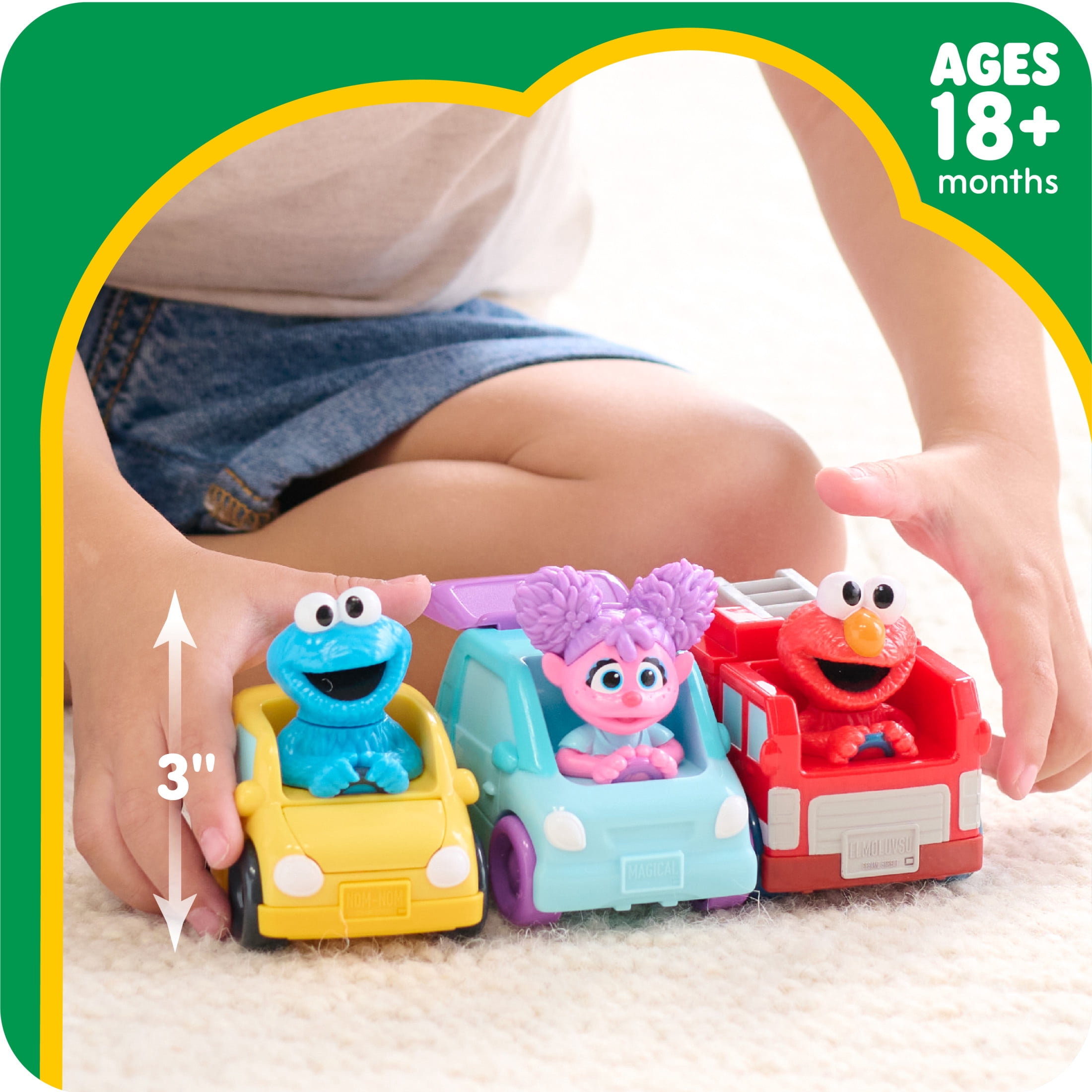 Sesame Street Twist and Pop Wheelies, Toy Vehicle Assortment, Styles May Vary, Ages 2+