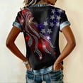 thumbnail image 4 of longantii 250 Anniversary Usa Shirt Women Slim Fit Fourth Of July Blouses Comfy V-Neck Short Sleeve Tees 250 Years Of Freedom American Flag Summer Outfits Black M, 4 of 4