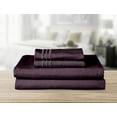 thumbnail image 3 of Elegant Comfort 1500 Series 4-Piece Smart Sheet Set with Side Storage Pockets, California King, Purple, 3 of 5