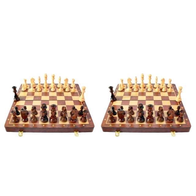 2x18 "Juego De Torneo Hecho A Mano Juego De Ajedrez De Madera Tablero De Madera Gran Regalo