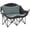 Black and Gray, variant on Yuanmin Portable Padded Camping Chair with Built-in Cup Holders, Side Pockets and Carry Bag for Backpacking, Fishing, Picnic, Black Green