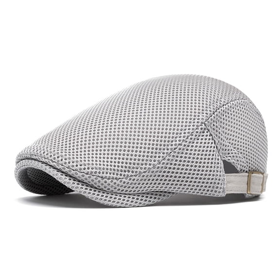 Minzimin Mens/Wonman Breathable Mesh Summer Hat Adjustable Flat Cap Newsboy Beret Ivy Cap Irish Cabbie Fishing Hats