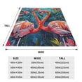 thumbnail image 3 of Fotbe Romantic Flamingo Pair Manta de Franela Acolchonada con Estampado, Súper Suave y Esponjosa, Extra Grande para Sofá, Cama, Uso Todo el Año-50"x40", 3 of 7