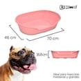 thumbnail image 2 of KE WOOW Cama Mediana para Perro, Gato, Conejo y otras Mascotas, Cesta de Plástico, Incluye Colchón Doble Cara , Color Rosa KE WOOW Cama Plana con colchón mediana, 2 of 10