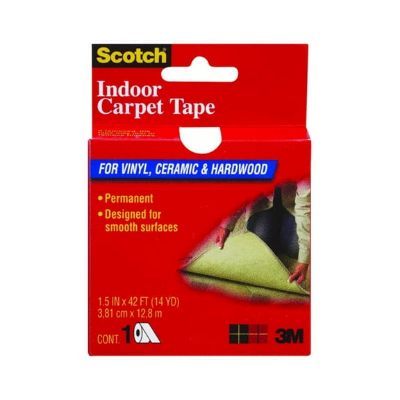 3M 24-Rolls of 1.5 x 42 CT21 Scotch Indoor Carpet Tape for Vinyl, Ceramic, & Hardwood