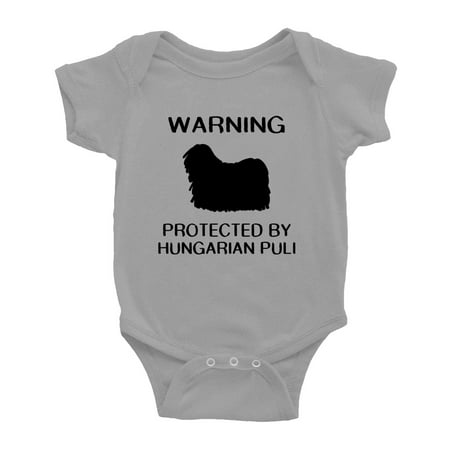 

Warning: Protected by A Hungarian Puli Dog Funny Baby Rompers Infant Clothes (Gray 18-24 Months)
