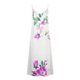 thumbnail image 5 of SEMPAI Floral Dress for Women Swing Flowy Spaghetti Strap V Neck Maxi Dresses Comfy Loose Sundress Beach Vacation Clothes, 5 of 5