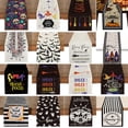 thumbnail image 5 of Mantel de Halloween rectangular, negro, naranja, murciélagos de calabaza picnic, fiesta, suministros de decoración de mesa33*183cm, 5 of 5
