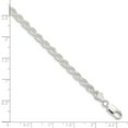 thumbnail image 2 of Primal Silver Sterling Silver 4.5mm Solid Rope Chain Bracelet, 2 of 4