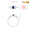 thumbnail image 4 of ANGARA Natural Vintage Style Oval Blue Sapphire Ring with Diamond Accents in 14K White Gold for Women (Size-5x3mm) | September Birthstone, Anniversary, Jewelry Gift for Women | Natural Sapphire Ring, 4 of 8