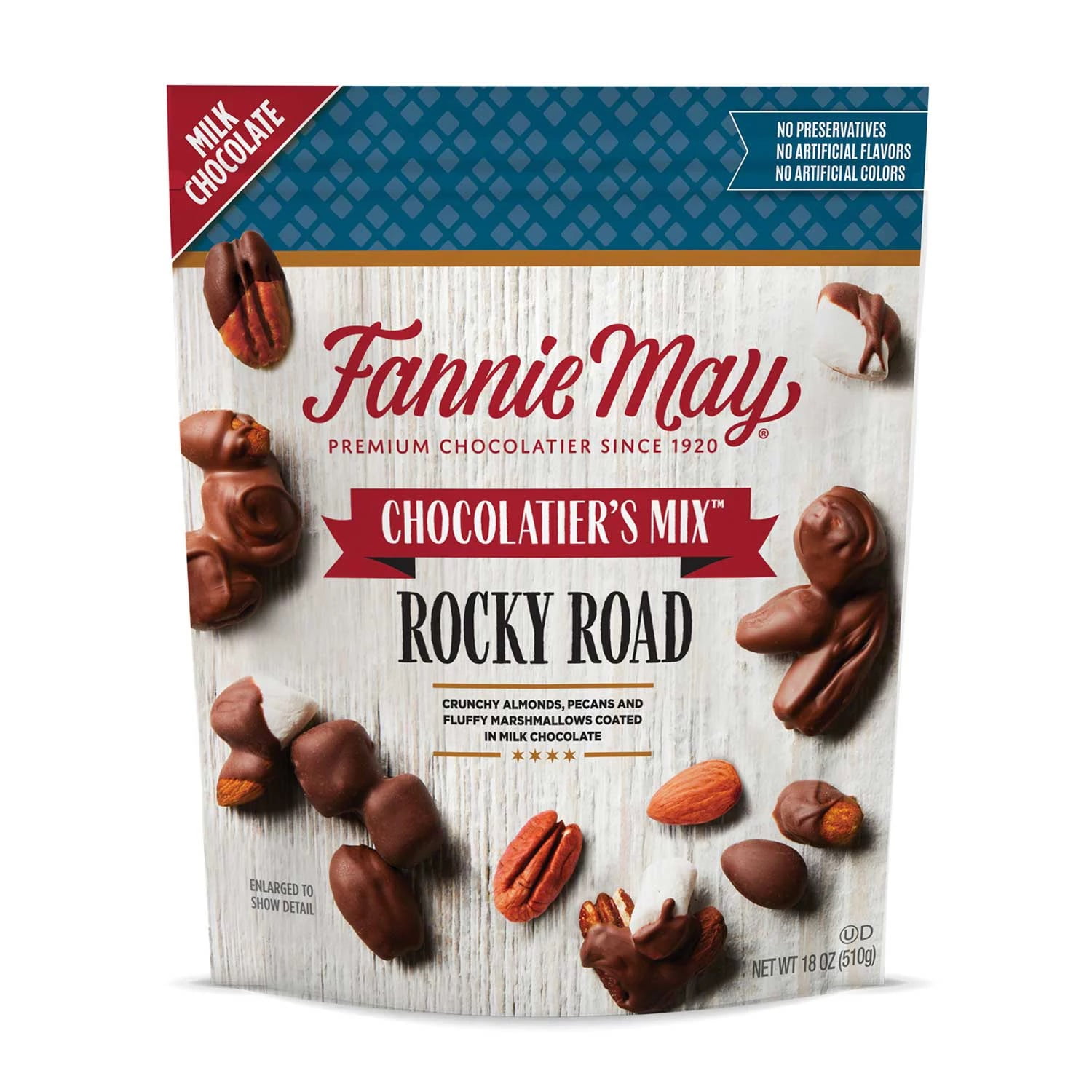 Fannie May Chocolatier's Mix Rocky Road Snack Mix (18 Ounce) - Walmart.com